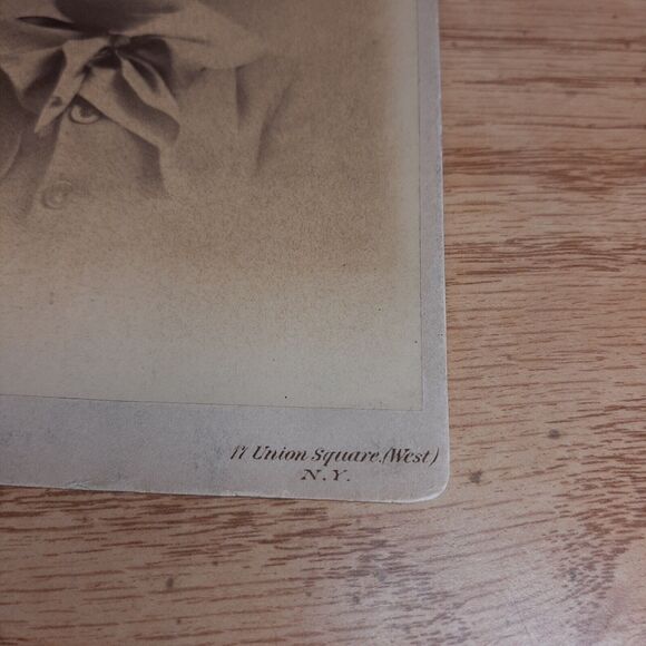 Cabinet Card Photo Austen Hoppin Fox NYC Union Square George Rockwood - Picture 5 of 11